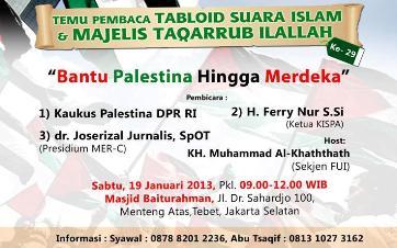 Hadirilah Tablig Akbar ''Bantu Palestina Hingga Merdeka'' & Testimoni Korban Kezaliman Densus