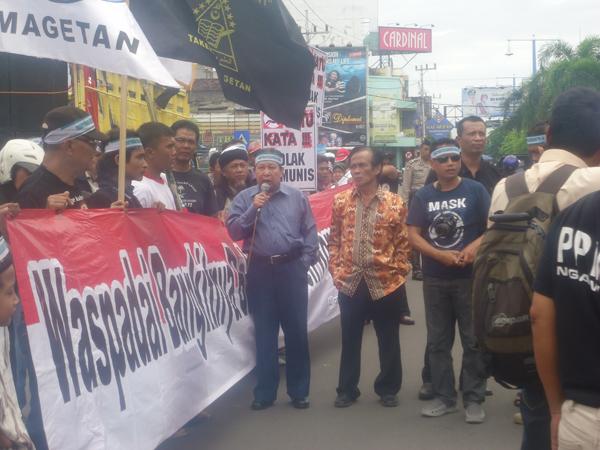 Demo Ormas Islam Madiun Menolak Kebangkitan Komunis