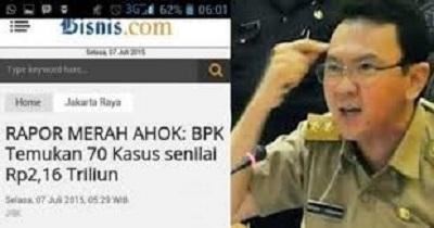 Ahok Nantang Ingin Dijadikan Tersangka dalam Dugaan Korupsi