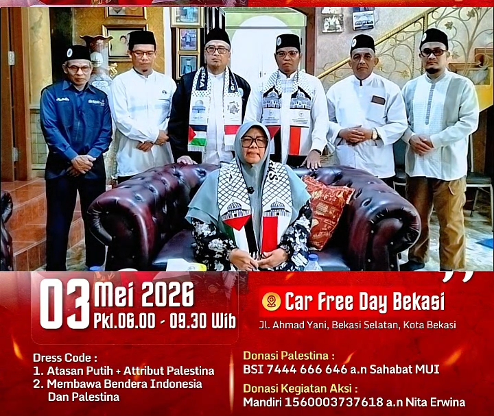 Usth Dr. Atifah Hasan Ajak Umat Islam Putihkan Bekasi dalam Aksi 'Bekasi Bersama Palestina Jilid 6'