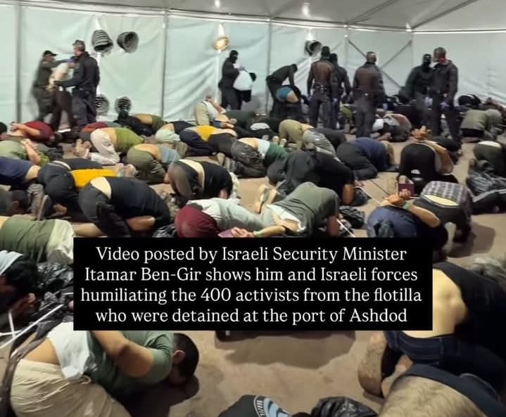 Disetrum, Diborgol, Dipaksa Berlutut: Biadabnya Cara Israel Siksa Aktivis Sumud Flotilla!