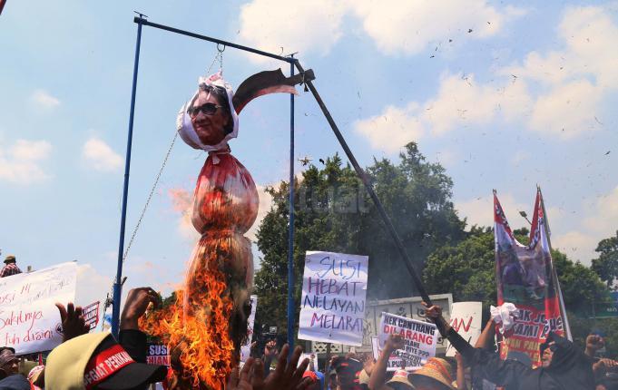 Ribuan Nelayan yang Tergabung dalam Gernas Mapi Tuntut Menteri Susi Mundur 