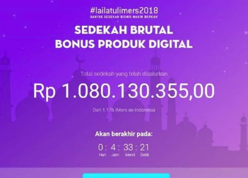 Masya Allah, Lailatulimers Sedekah Brutal Produk Digital Tembus Rp. 1 Milyar