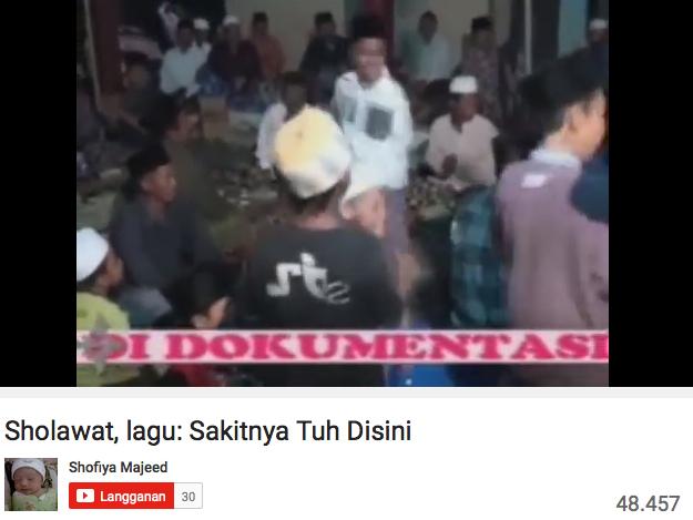 Nyeleneh, Sholawat dengan Nada Lagu 'Sakitnya Tuh Disini'