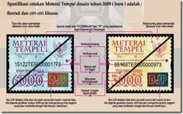 Harga Materai Rp 6.000 Naik Menjadi Rp 20.000/Lembar