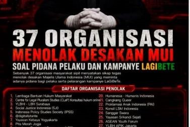Jaga Moral Bangsa, MUI Desak Kriminalisasi LGBT; 37 LSM Sekuler Justru Menolak
