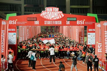 Galang Dukungan untuk Palestina, 5000 an Peserta Meriahkan Run For HUmanity Solo 