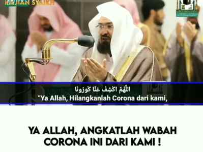 Doa Syaikh Prof. Dr. Abdurrahman al-Sudais Agar Corona Hilang