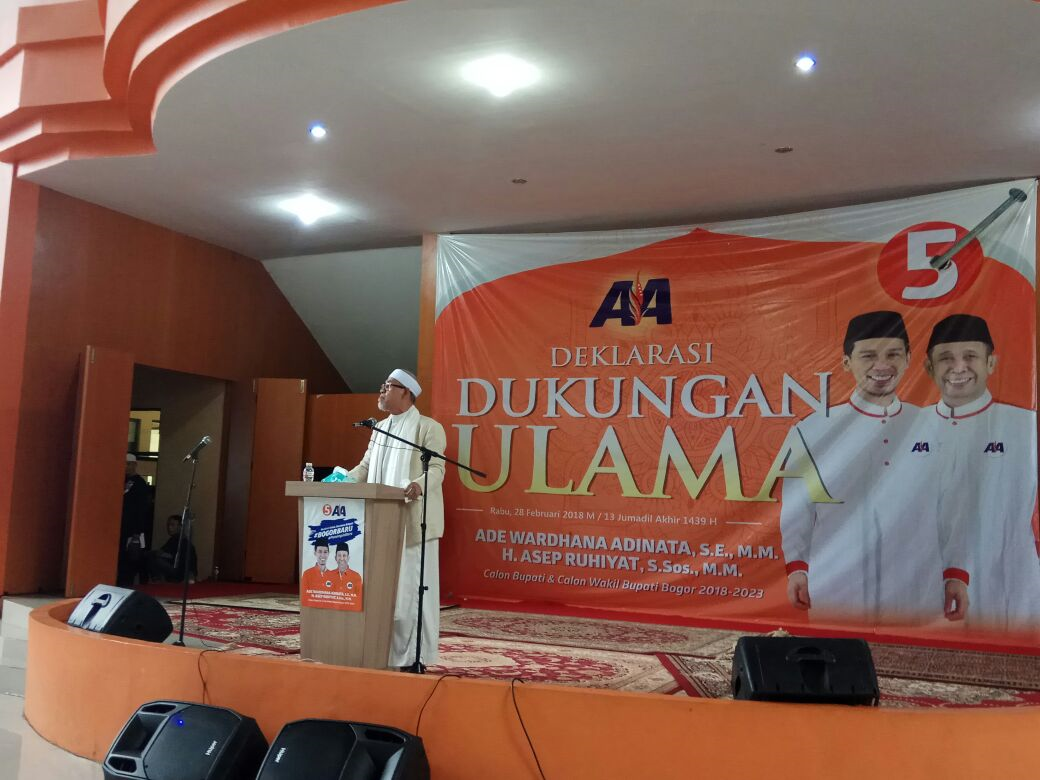 Ulama Bogor: Cabup Ade Wardhana Alternatif Kegalauan Umat