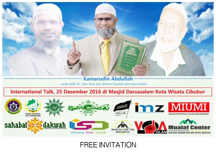 Anak Didik Dr Zakir Naik & Ahmed Deedad Akan datang Ke Indonesia