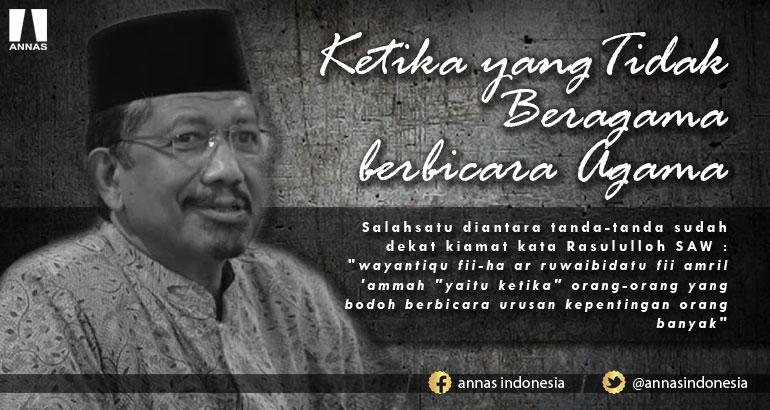 Ketika Yang Tidak Beragama Bicara Agama