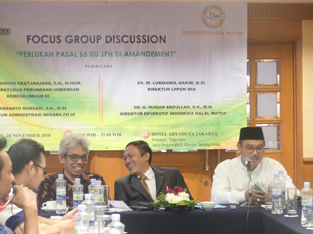 FGD IHW Dorong Pasal 65 UU Jaminan Produk Halal Diamandemen