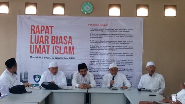 Tokoh dan Ulama Gelar Rapat Luar Biasa Sikapi Terbelahnya Calon Gubernur Muslim