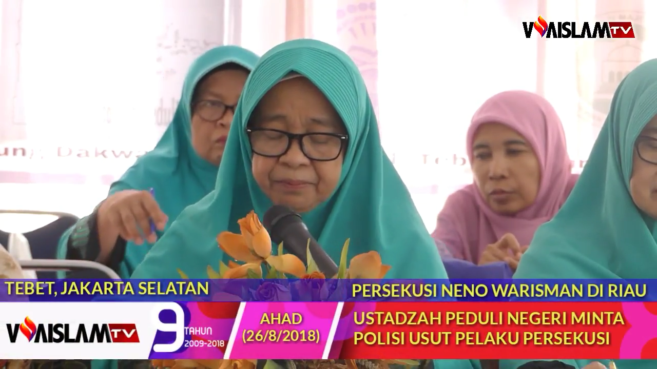 [VIDEO] Neno Warisman Dizalimi, Ustadzah Peduli Negeri Minta Oknum Aparat Diperiksa