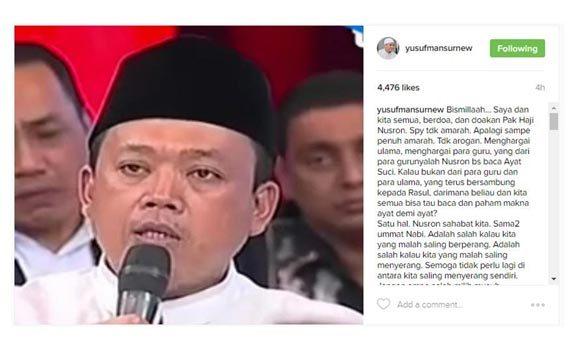 Nusron Wahid Kritik Keras Ulama, Yusuf Mansur: Saya Menangis